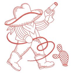 Redwork Cowboy 10(Lg) machine embroidery designs