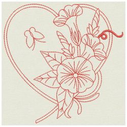 Redwork Morning Glory 05(Sm) machine embroidery designs