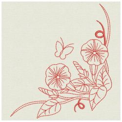 Redwork Morning Glory 06(Md) machine embroidery designs