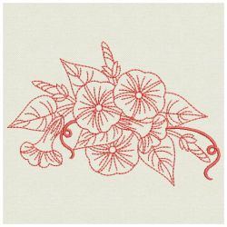 Redwork Morning Glory 10(Md) machine embroidery designs