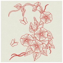 Redwork Morning Glory 11(Md) machine embroidery designs