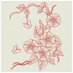 Redwork Morning Glory 11(Lg) machine embroidery designs