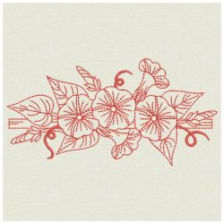 Redwork Morning Glory 12(Md) machine embroidery designs