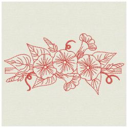 Redwork Morning Glory 12(Lg) machine embroidery designs