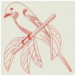 Redwork Long Tailed Minivet 05(Lg) machine embroidery designs