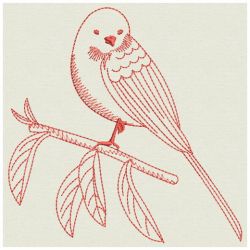 Redwork Long Tailed Minivet 07(Lg) machine embroidery designs