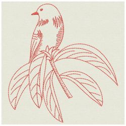 Redwork Long Tailed Minivet 10(Lg) machine embroidery designs
