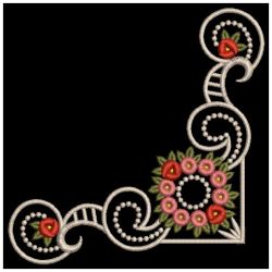 Elegant Rose Corners 01(Lg) machine embroidery designs