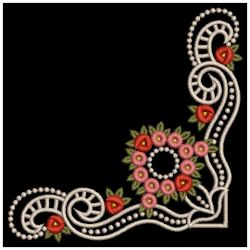 Elegant Rose Corners 02(Lg) machine embroidery designs