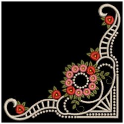 Elegant Rose Corners 04(Lg) machine embroidery designs