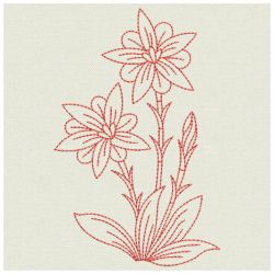 Redwork Alisan Gentiana 01(Lg) machine embroidery designs