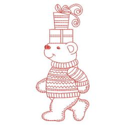 Redwork Winter Bears 10(Lg) machine embroidery designs