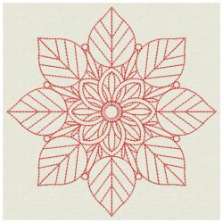 Redwork Flower Quilts(Lg) machine embroidery designs