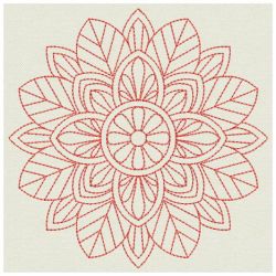 Redwork Flower Quilts 04(Lg)