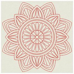Redwork Flower Quilts 07(Lg)