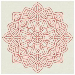 Redwork Flower Quilts 08(Sm)