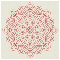 Redwork Flower Quilts 08(Lg)