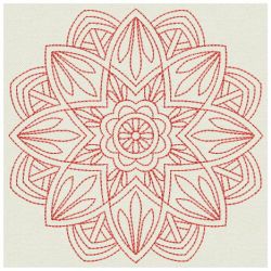 Redwork Flower Quilts 09(Lg)