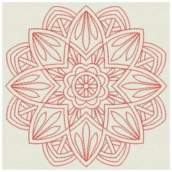 Redwork Flower Quilts 09(Sm)