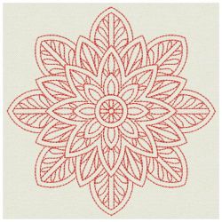 Redwork Flower Quilts 10(Sm) machine embroidery designs