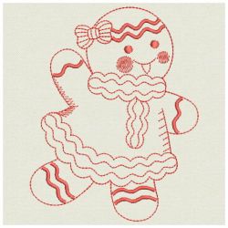 Redwork Gingerbread Men 05(Sm) machine embroidery designs