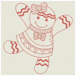 Redwork Gingerbread Men 09(Md) machine embroidery designs