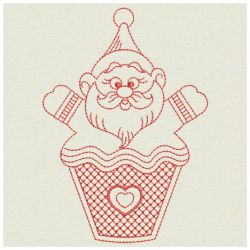 Redwork Christmas Decoration 02(Lg)