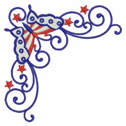Patriotic Butterfly Corners 05(Md) machine embroidery designs