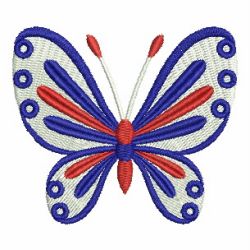 Patriotic Butterflies 02 machine embroidery designs