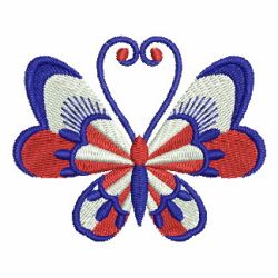 Patriotic Butterflies 04 machine embroidery designs