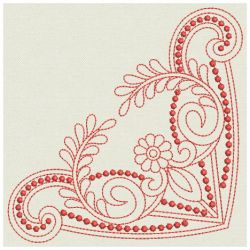 Redwork Decorative Corners 02(Sm) machine embroidery designs