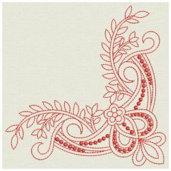 Redwork Decorative Corners 03(Lg) machine embroidery designs