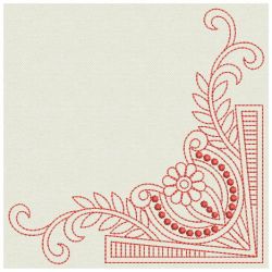 Redwork Decorative Corners 05(Sm) machine embroidery designs