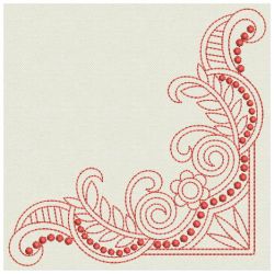 Redwork Decorative Corners 06(Sm) machine embroidery designs