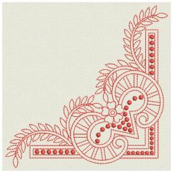 Redwork Decorative Corners 07(Sm) machine embroidery designs