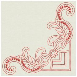 Redwork Decorative Corners 11(Md) machine embroidery designs