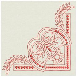 Redwork Decorative Corners 13(Sm) machine embroidery designs