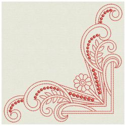 Redwork Decorative Corners 14(Sm) machine embroidery designs