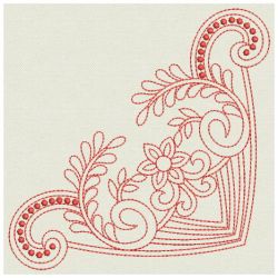 Redwork Decorative Corners 15(Md) machine embroidery designs