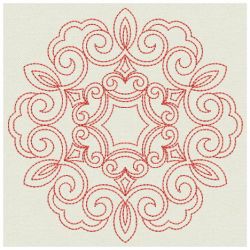Redwork Symmetry Quilts 10(Sm)