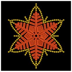 Gold Candlewicking Snowflakes 02(Md) machine embroidery designs