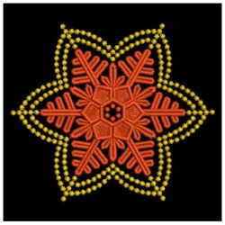 Gold Candlewicking Snowflakes 05(Md) machine embroidery designs