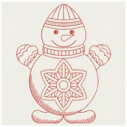 Redwork Snowman Spirit 01(Lg) machine embroidery designs