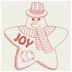 Redwork Snowman Spirit 03(Md) machine embroidery designs