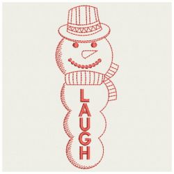 Redwork Snowman Spirit 07(Md) machine embroidery designs