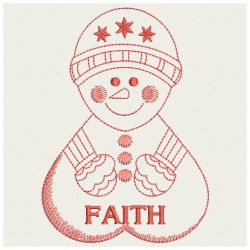 Redwork Snowman Spirit 08(Sm) machine embroidery designs
