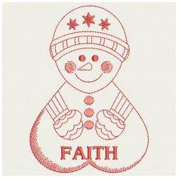 Redwork Snowman Spirit 08(Md) machine embroidery designs