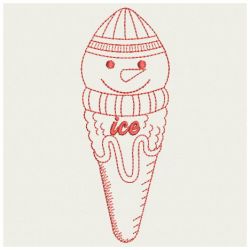 Redwork Snowman Spirit 09(Lg) machine embroidery designs