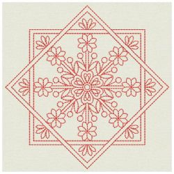 Redwork Flower Quilts 2(Md) machine embroidery designs