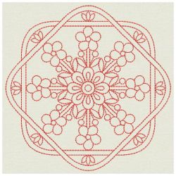 Redwork Flower Quilts 2 02(Md) machine embroidery designs